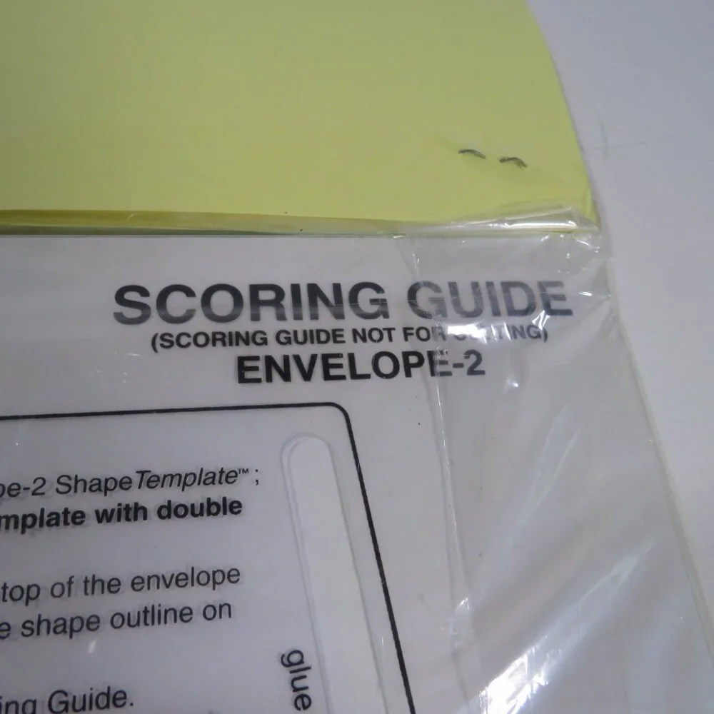 FISKARS “Shape Template” (4) Envelope #1, #2, Memory Pockets, Box #3